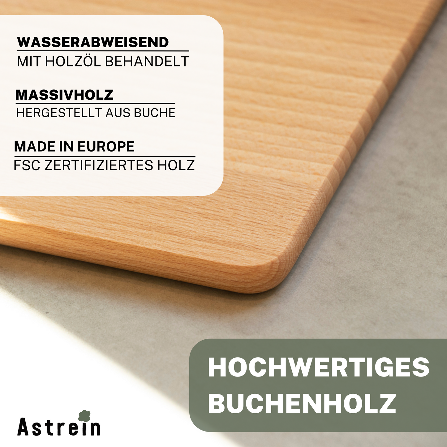 Frühstücksbrettchen aus massivem BUCHENHOLZ