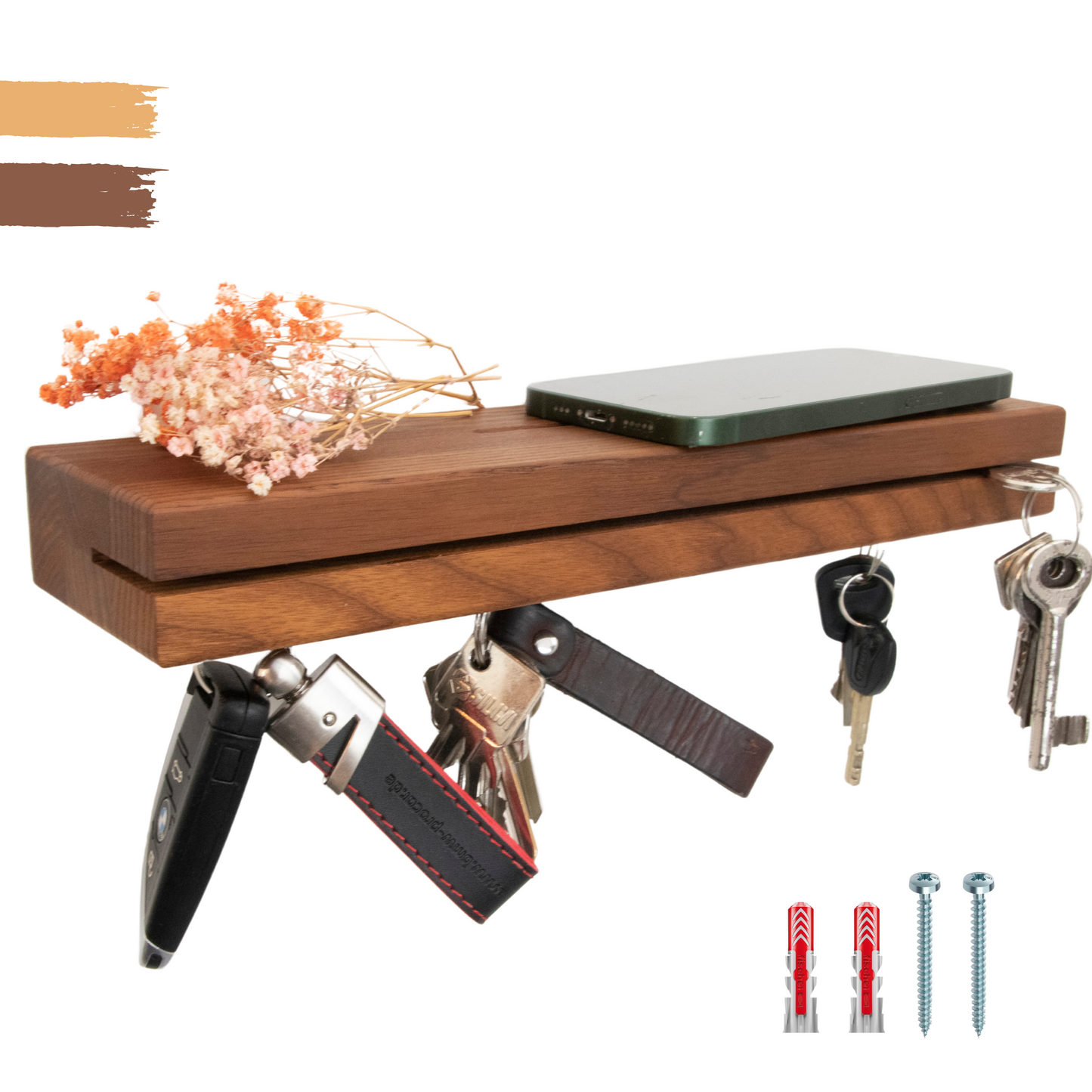 Magnetisches Schlüsselbrett aus Holz