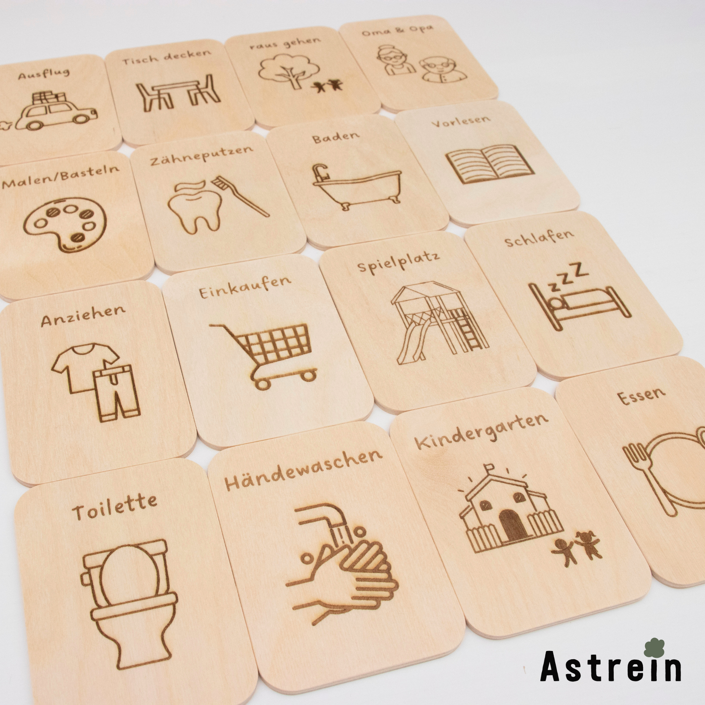 Montessori Tagesplaner für Kinder aus Holz