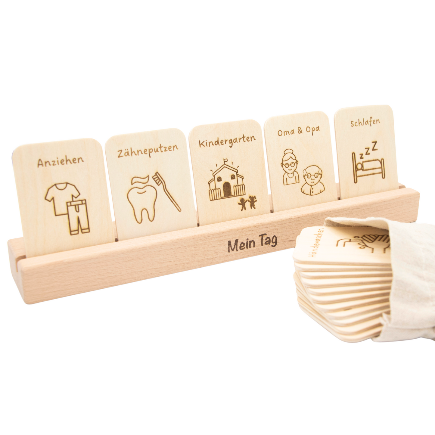 Montessori Tagesplaner für Kinder aus Holz