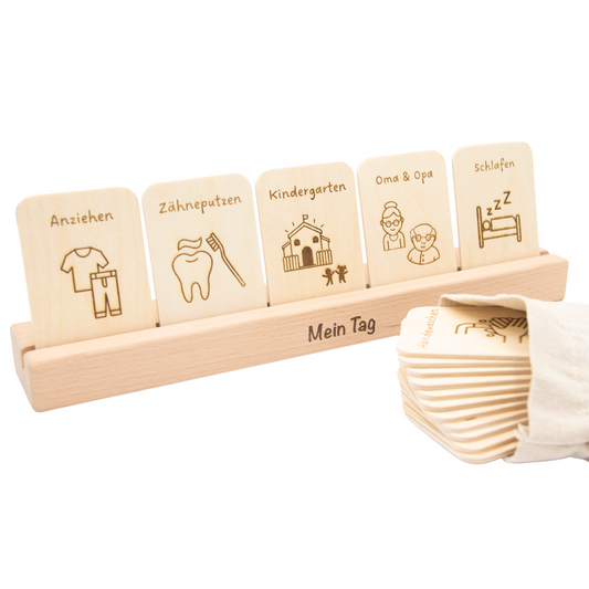 Montessori Tagesplaner für Kinder aus Holz