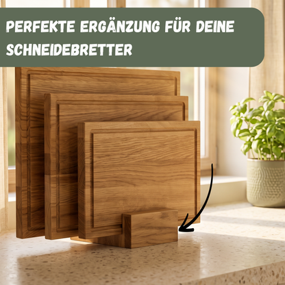 Eichenständer für Schneidebretter, massiv, 115 x 146 x 60 mm