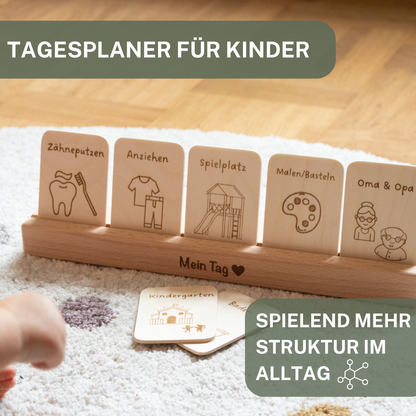 Montessori Tagesplaner für Kinder aus Holz