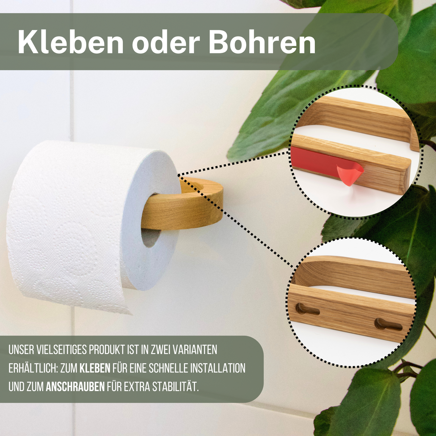 Toilet paper holder wood 