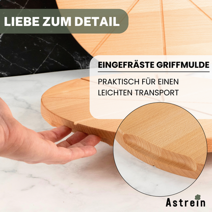 Pizzabrett aus massivem BUCHENHOLZ