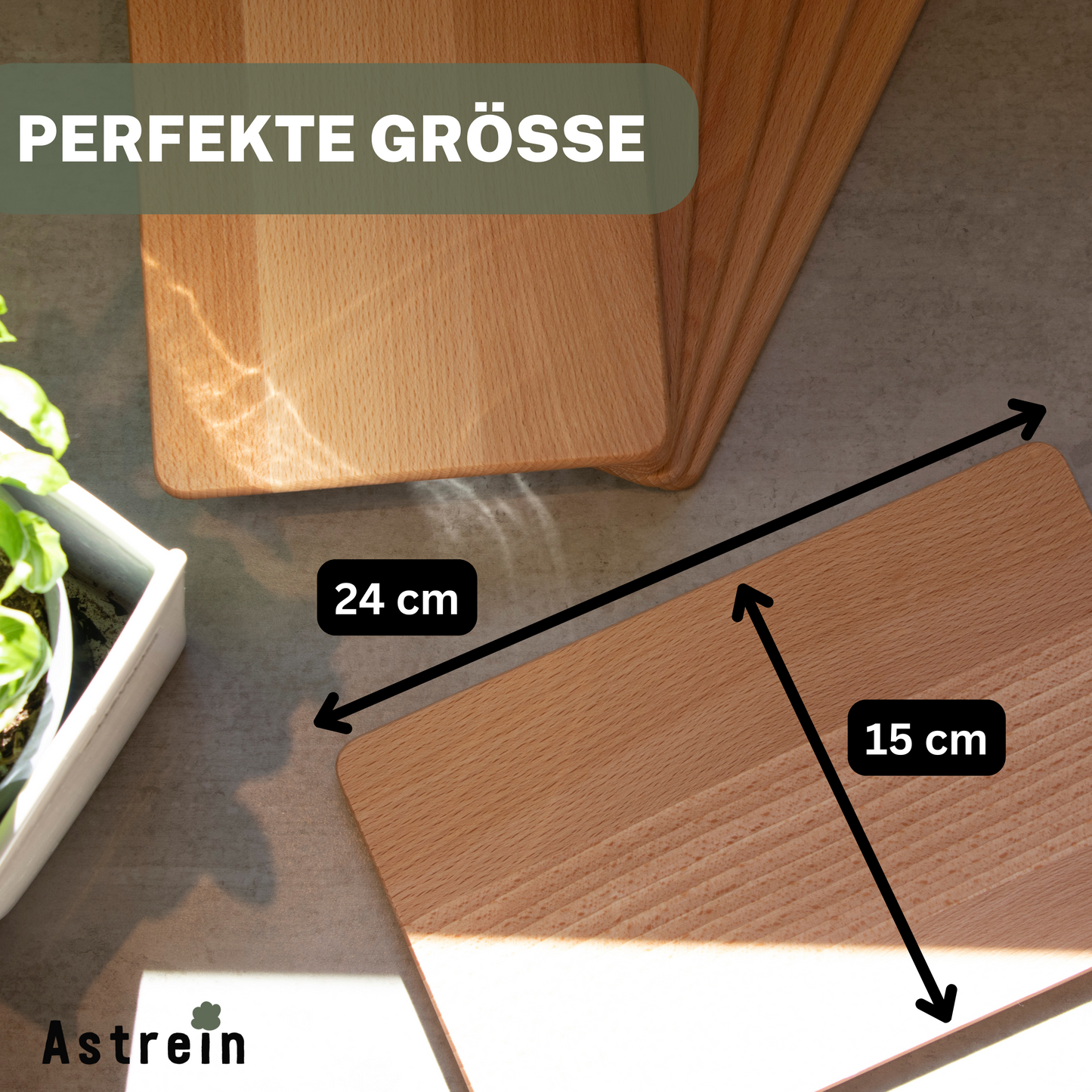 Frühstücksbrettchen aus massivem BUCHENHOLZ