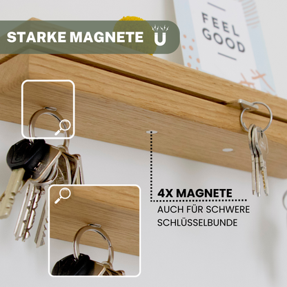 Magnetisches Schlüsselbrett aus Holz