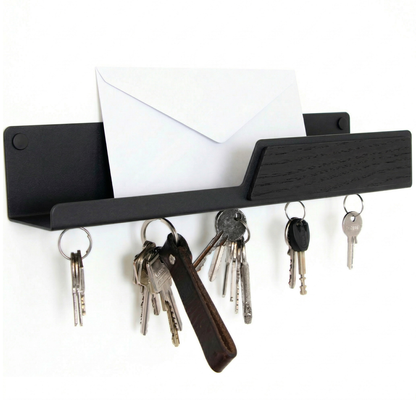 Magnetisches Schlüsselbrett mit Ablage aus Holz