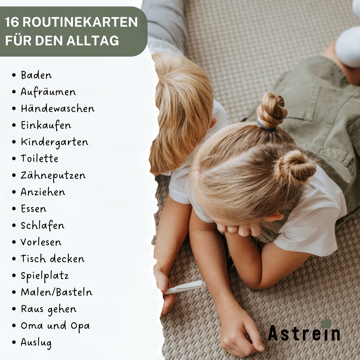 Montessori Tagesplaner für Kinder aus Holz