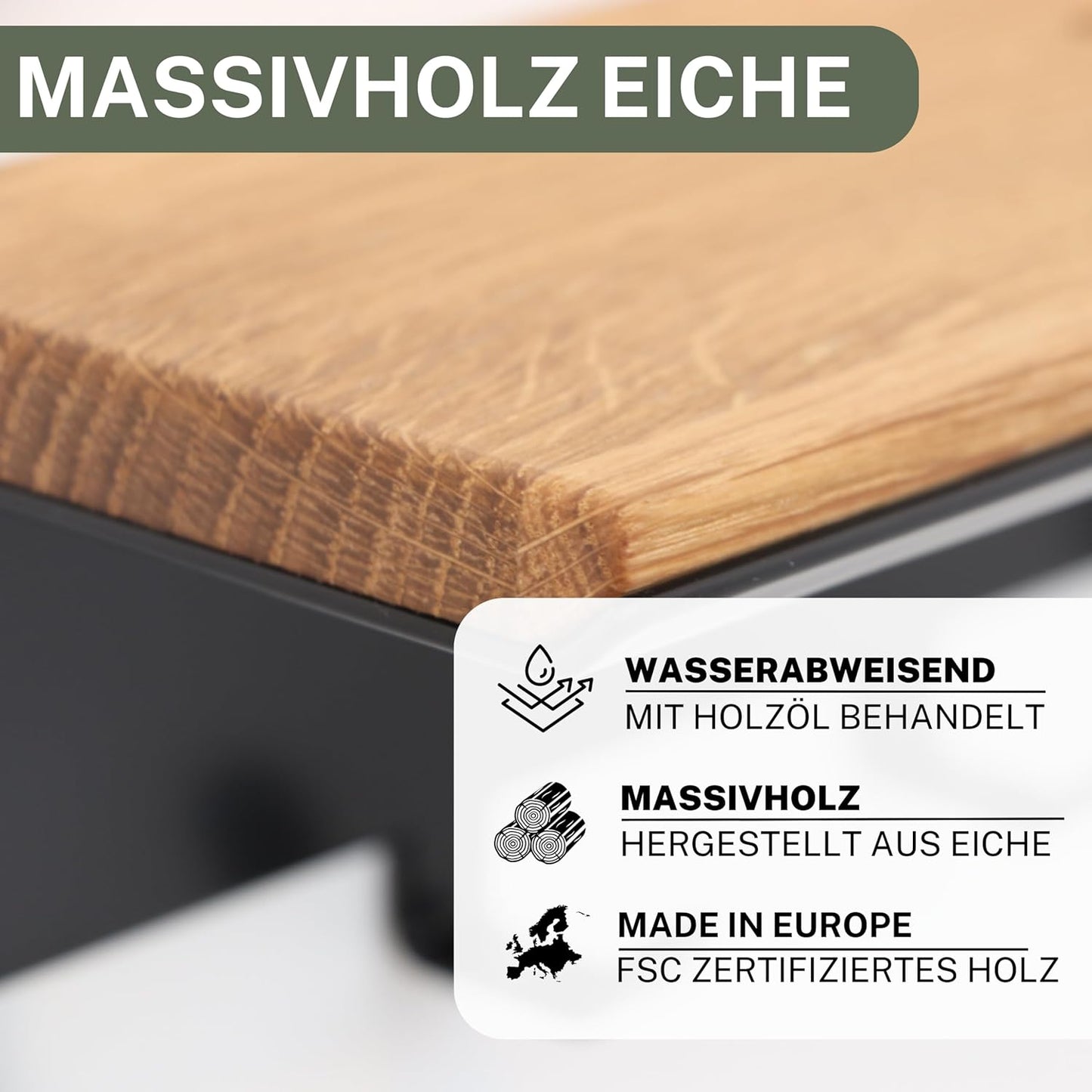 Schlüsselbrett mit 6 Haken aus Holz