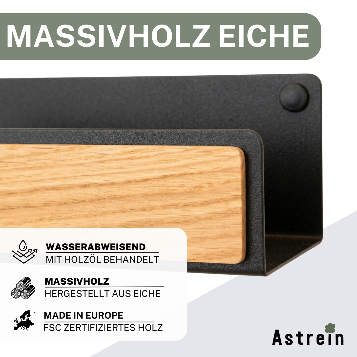 Magnetisches Schlüsselbrett mit Ablage aus Holz