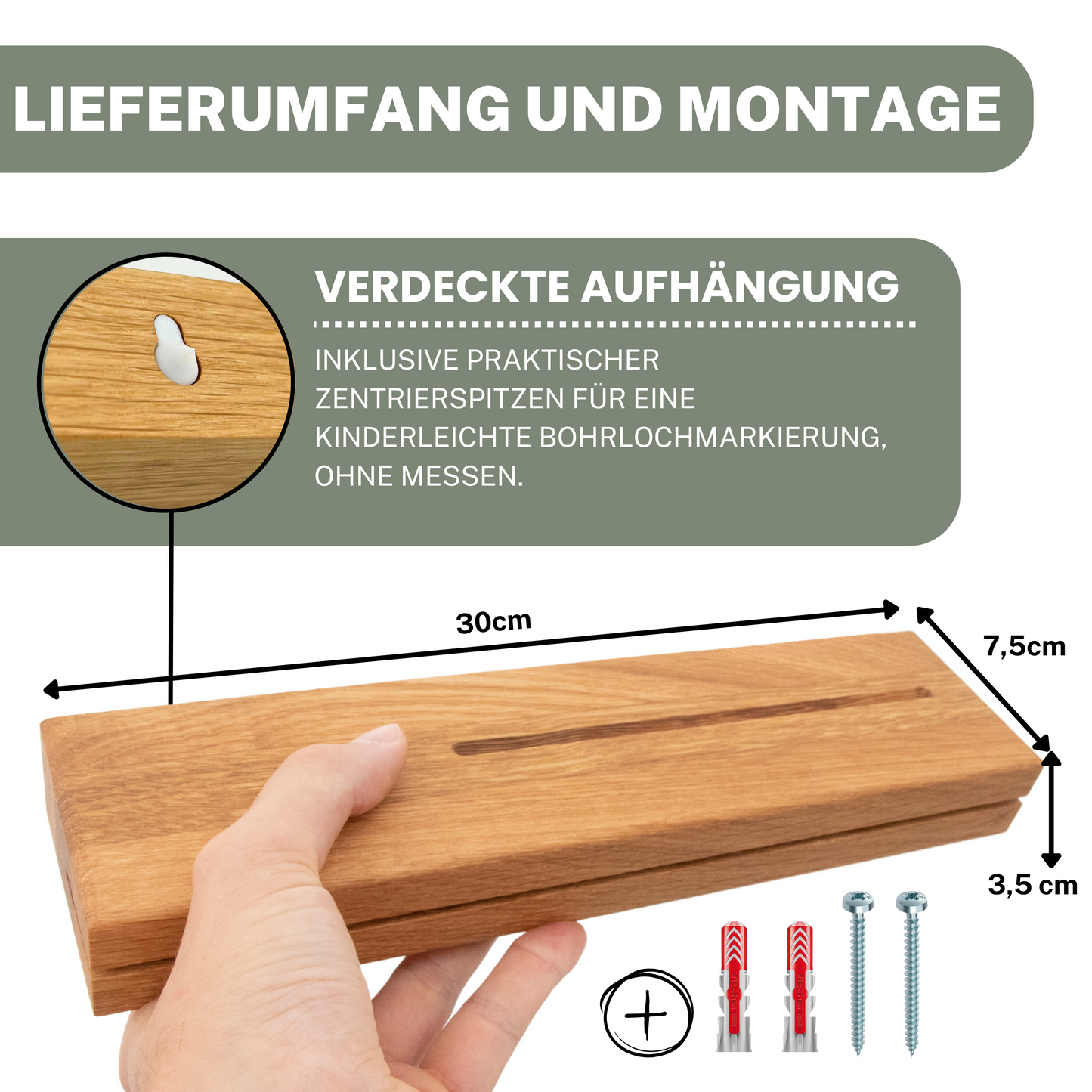 Magnetisches Schlüsselbrett aus Holz