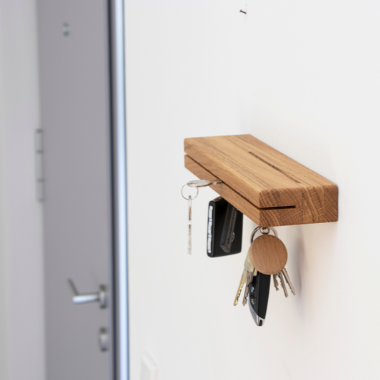 Magnetisches Schlüsselbrett aus Holz