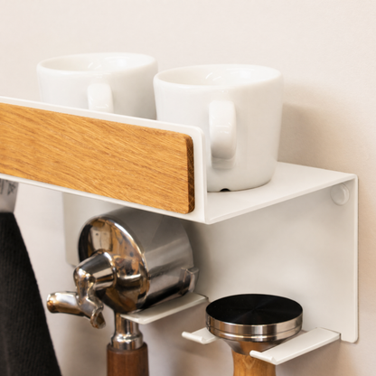 Premium Barista Board Wandmontage  – Siebträger & Tamper Halter für perfekte Kaffee‑Organisation