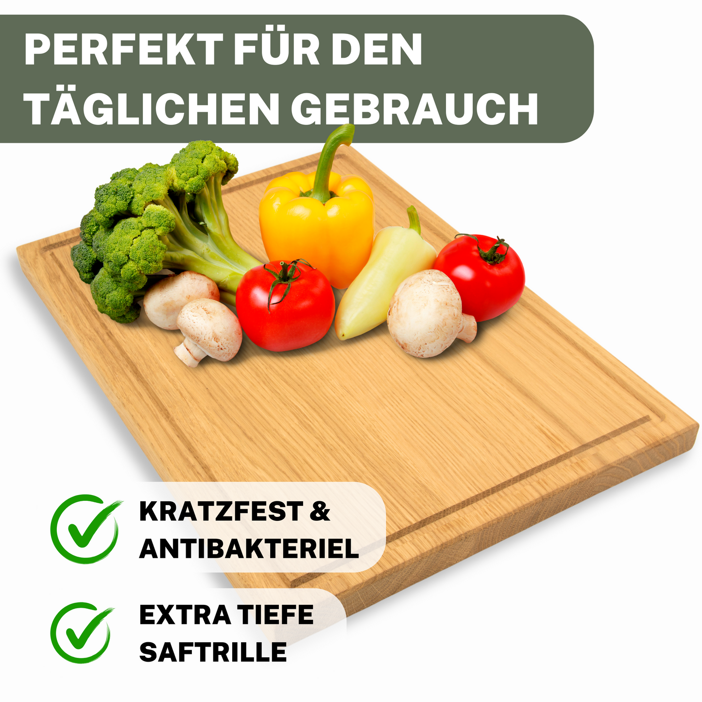Schneidebrett aus Eichenholz
