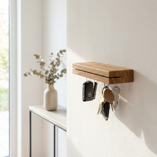 Magnetisches Schlüsselbrett aus Holz